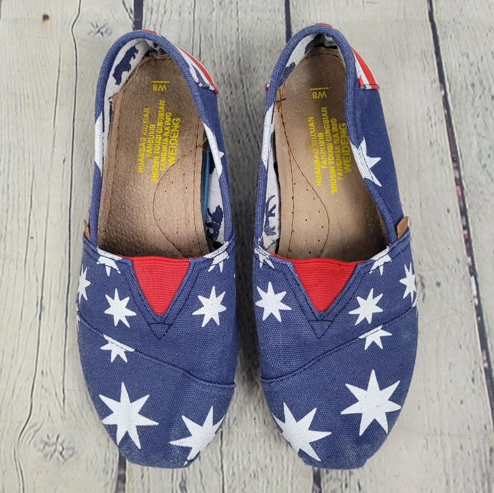 WEI DENG | union jack stars slipon flats canvas shoes